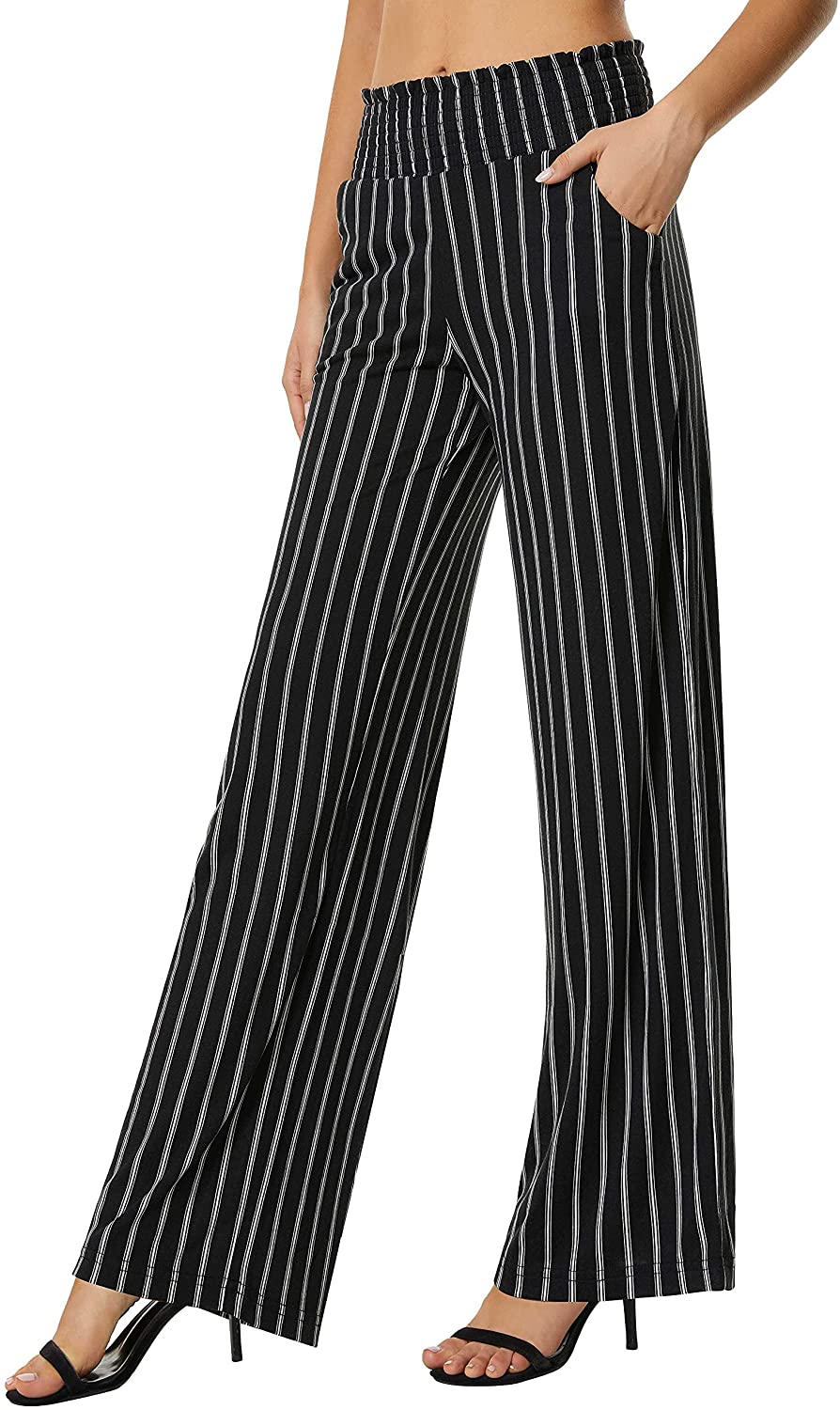 Urban CoCo Women's Solid Wide Leg Palazzo Lounge Pants Casual