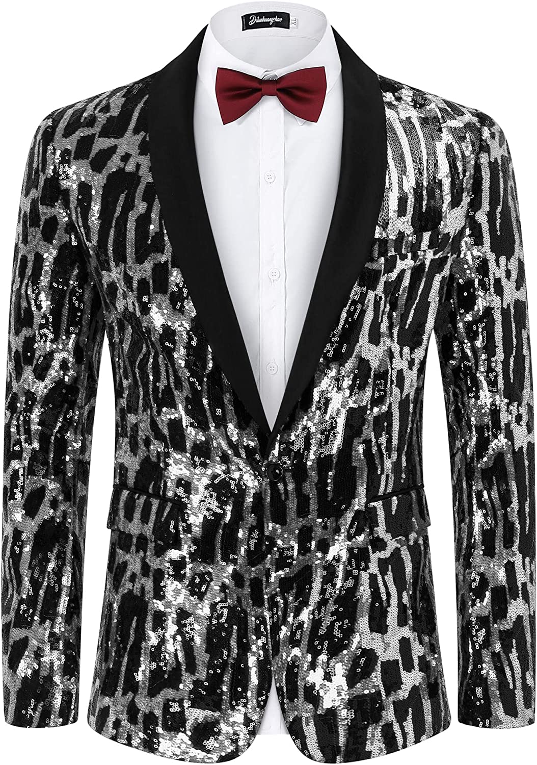 Mens Silver Sequin Suit Jacket Blazer Tuxedo Top Stage Costume Wedding Prom  Fancy Dress Glitter | Wish