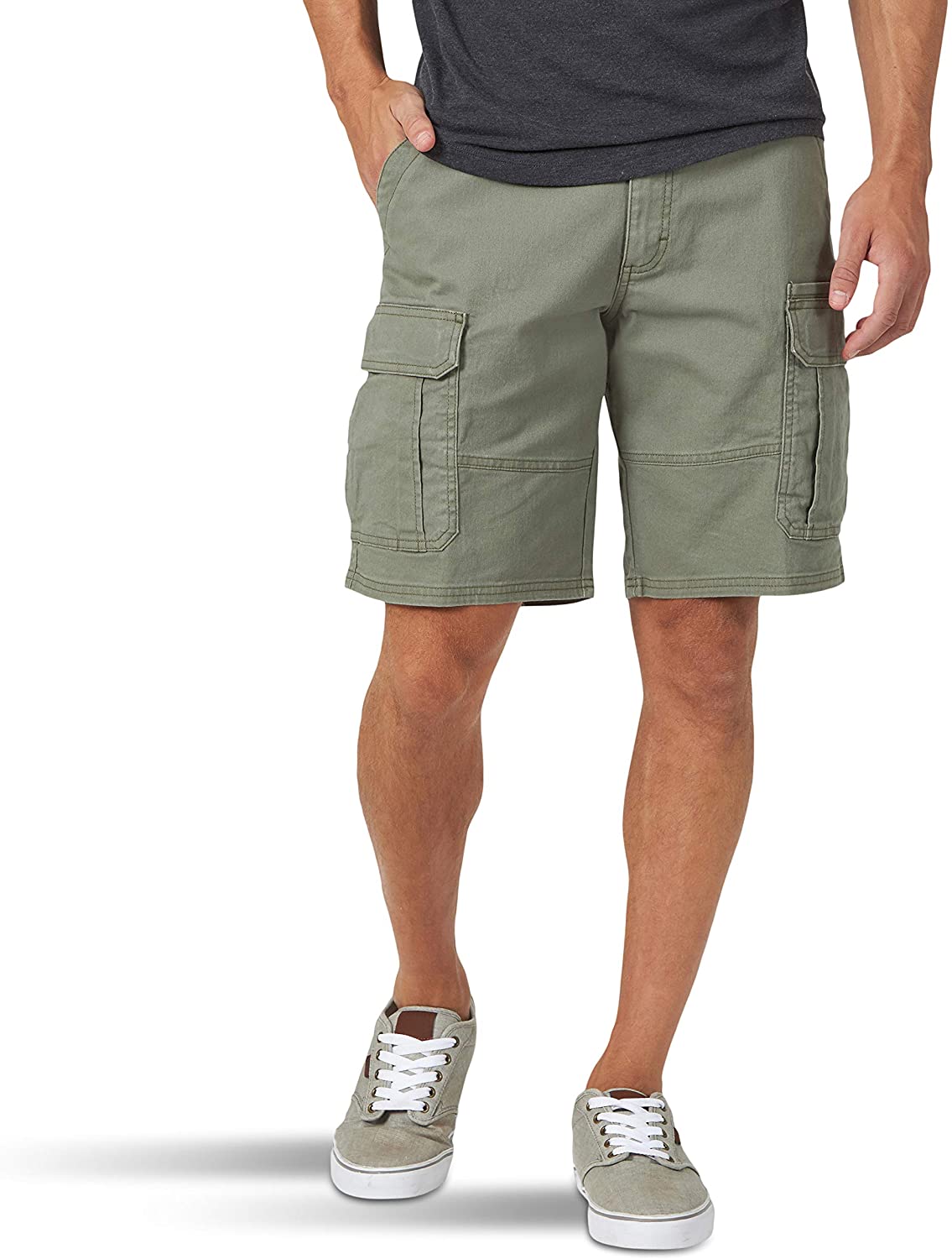 wrangler men's relaxed fit stretch cargo short