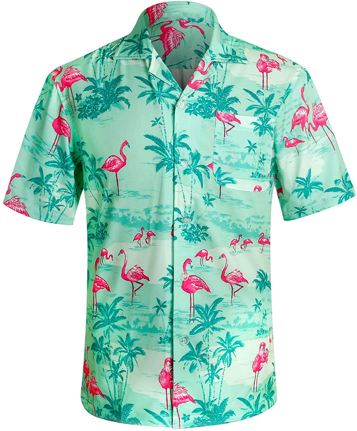 uideazone Mens Funny Hawaiian Shirts 3D Graphic Button Down Short Sleeve Tropical Holiday Beach Aloha Shirt