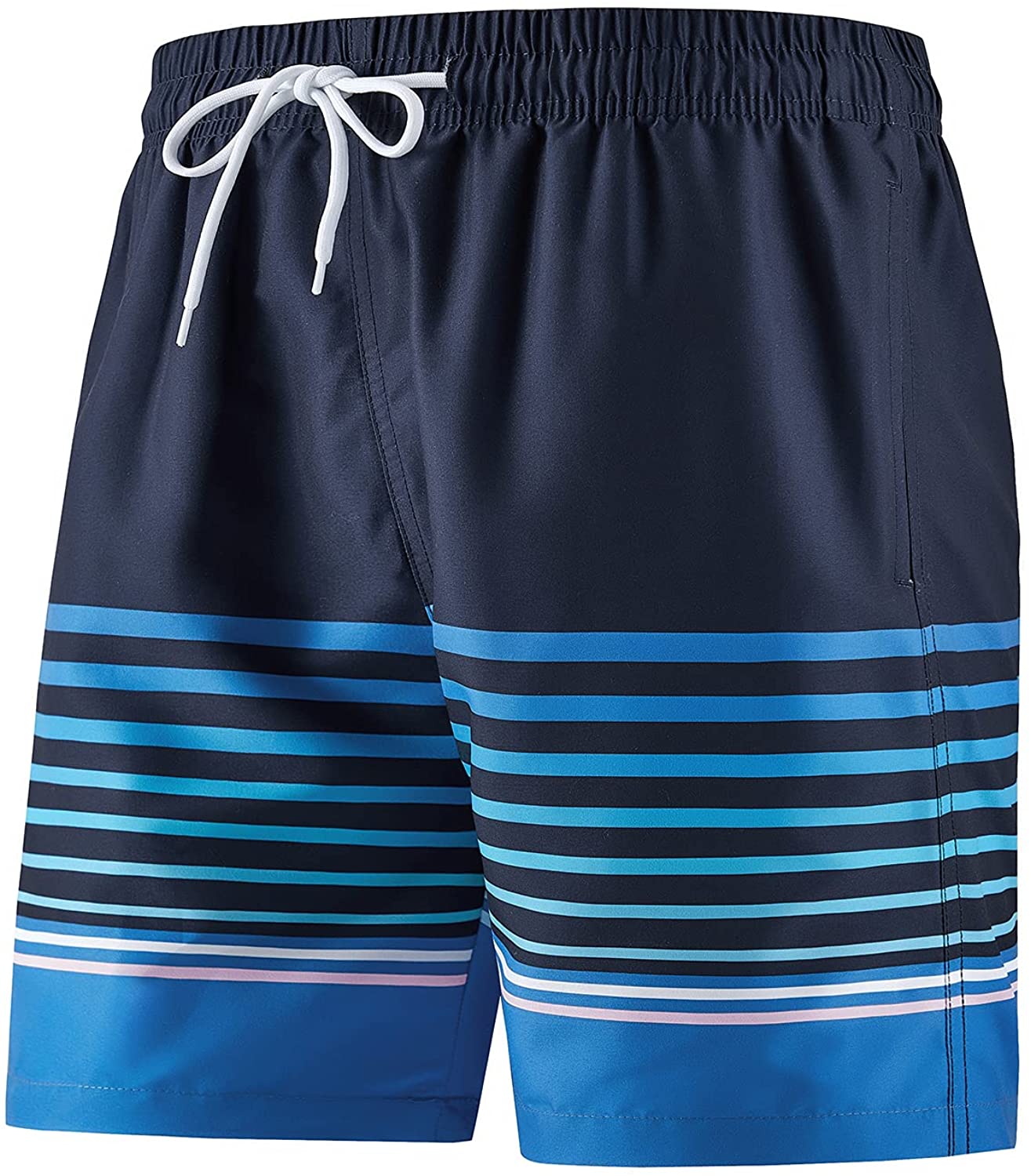 HOTSKON Mens Swim Trunks Beach Shorts with Mesh Lining Swimwear Bathing Suits 