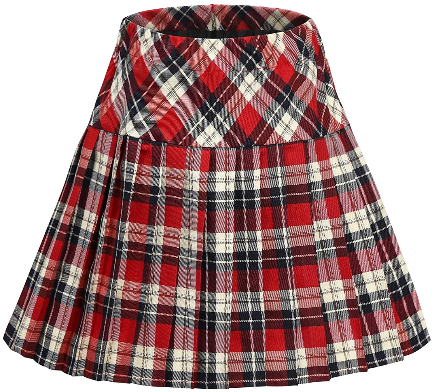Urban CoCo Women's Elastic Waist Tartan Pleated School Skirt | eBay