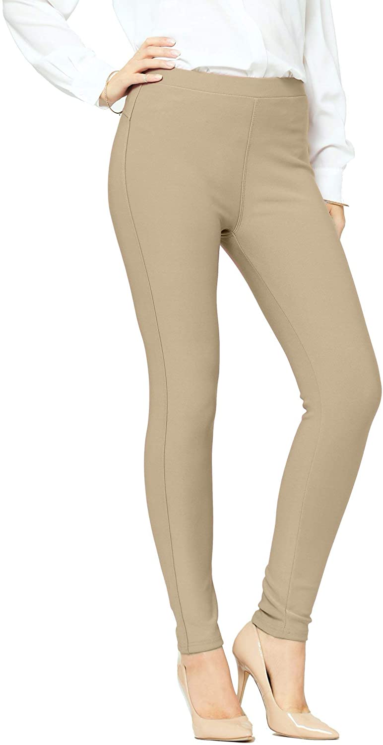 Premium Womens Stretch Ponte Pants - Dressy Leggings