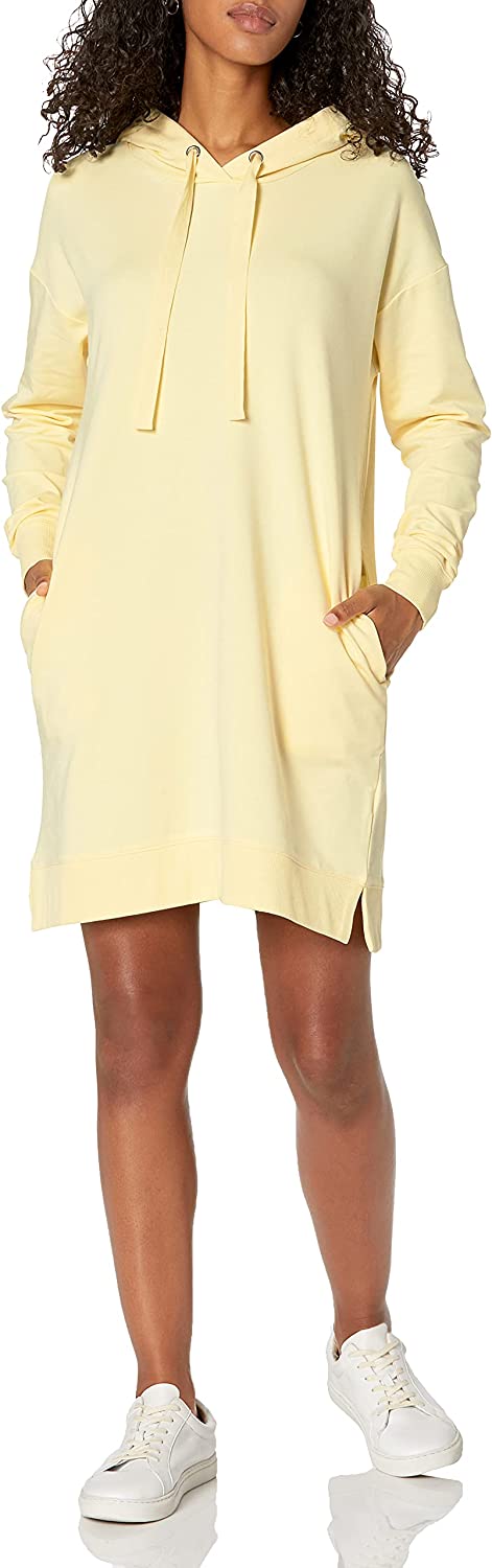  The Drop Women's The Drop Women's Iona Long Sleeve Hooded Mini Sweatshirt  Dress Adobe, XXS : Clothing, Shoes & Jewelry