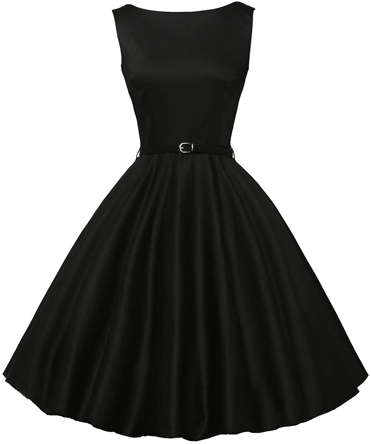 Одри Хепберн в черном платье