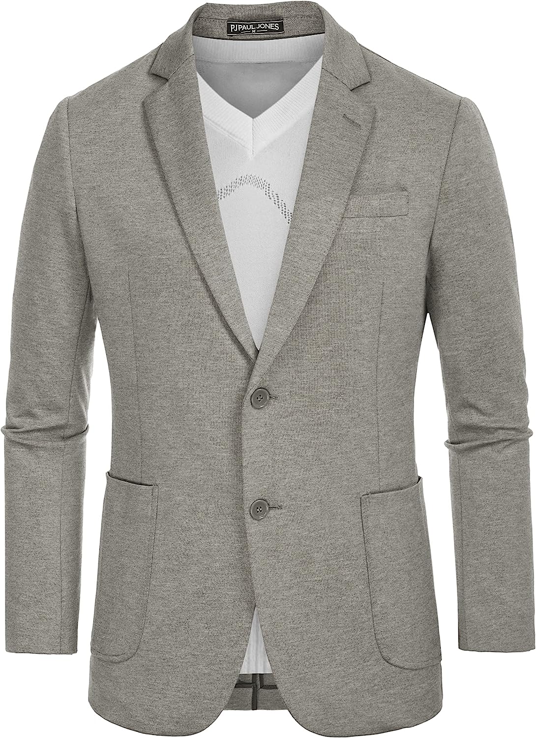 PJ PAUL JONES Mens Casual Knit Blazer Two Button Unlined Stretch Sport Coat  Suit Jacket : : Clothing, Shoes & Accessories