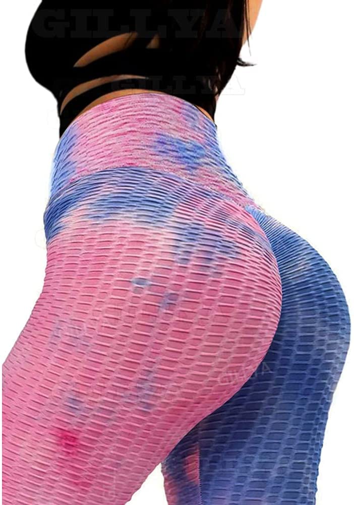 GILLYA Booty Yoga Pants Tiktok Butt Leggings Anit Cellulite Texutred Booty  Lifting Leggings Scrunch Butt Yoga Pants in Dubai - UAE