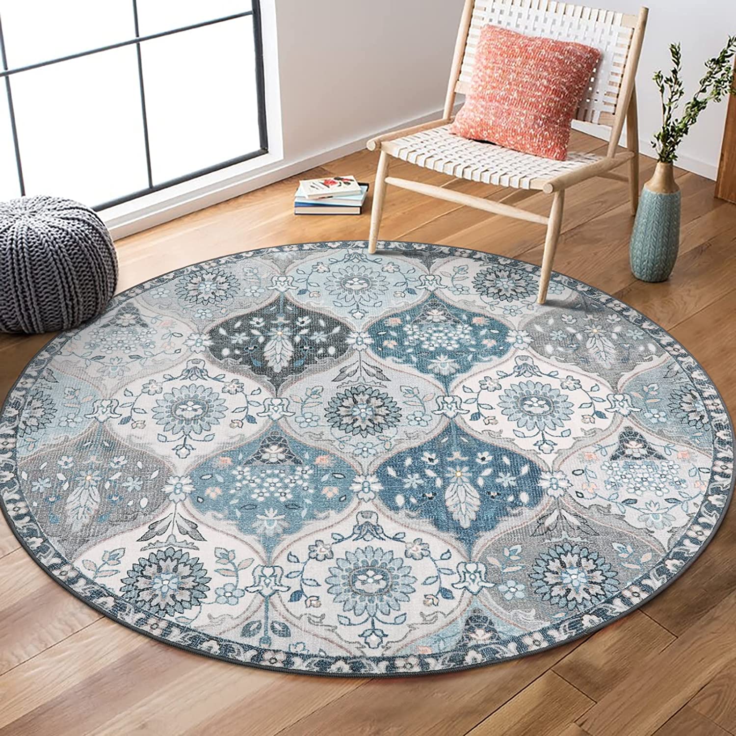  Lahome Oriental Bedroom Rug - 3x5 Washable Non Slip