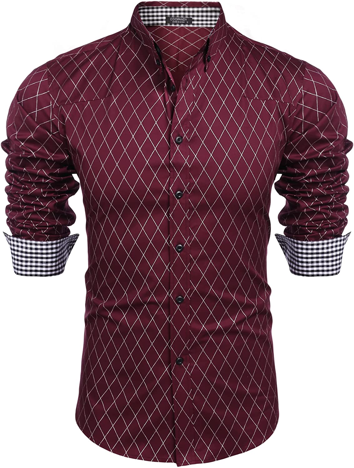 COOFANDY Men's Casual Shirt Long Sleeve Business Dress Shirt Slim Fit  Button Down Shirt : : Clothing, Shoes & Accessories