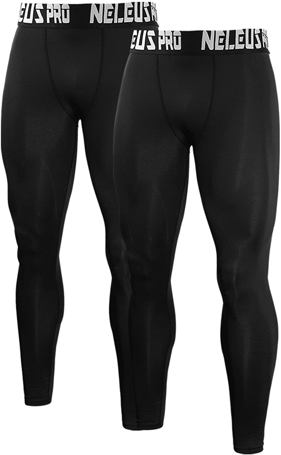 Neleus Men's 3 Pack Compression Pants Running Tights Sport Leggings6019BlackR... 