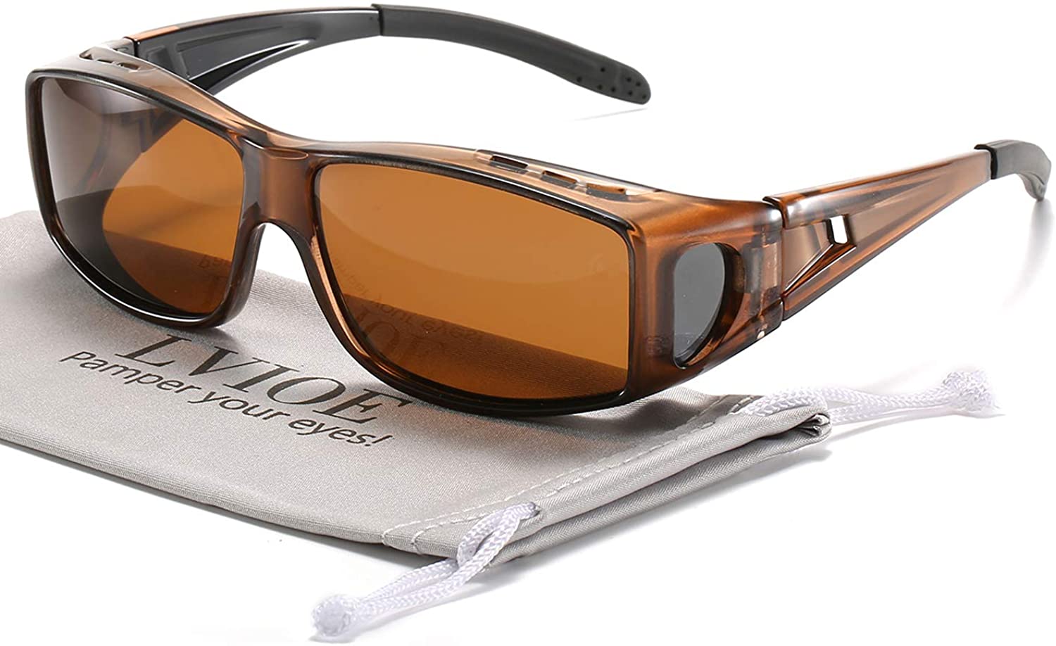 Buy LVIOE Over Glasses Sunglasses Wrap Around Polarized