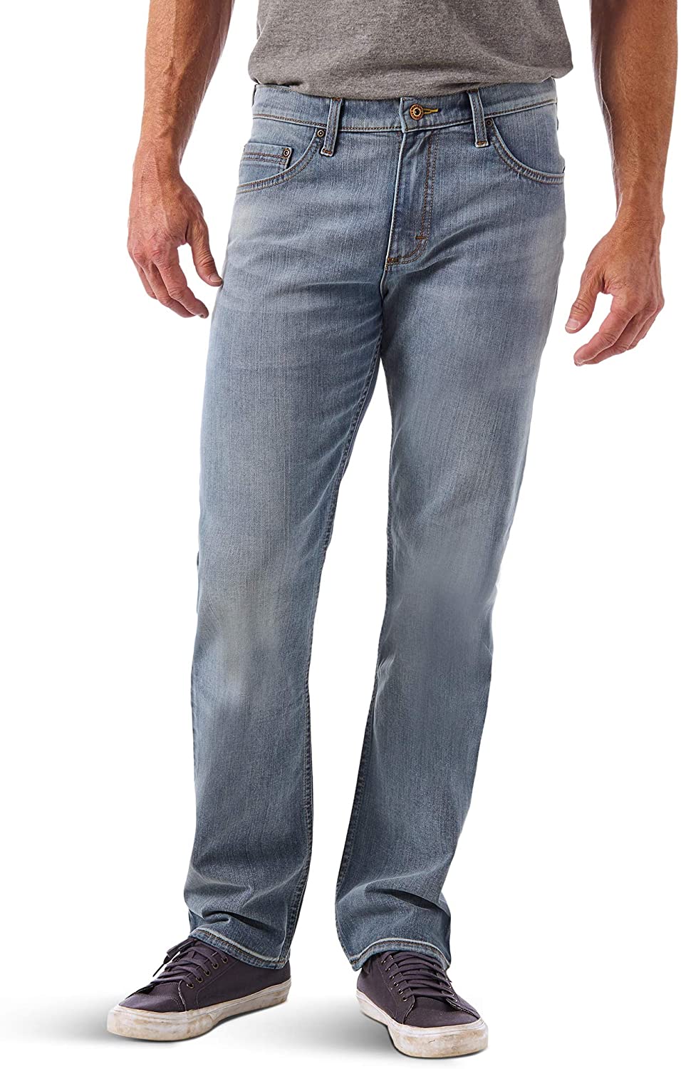 wrangler authentics men's slim fit straight leg jean