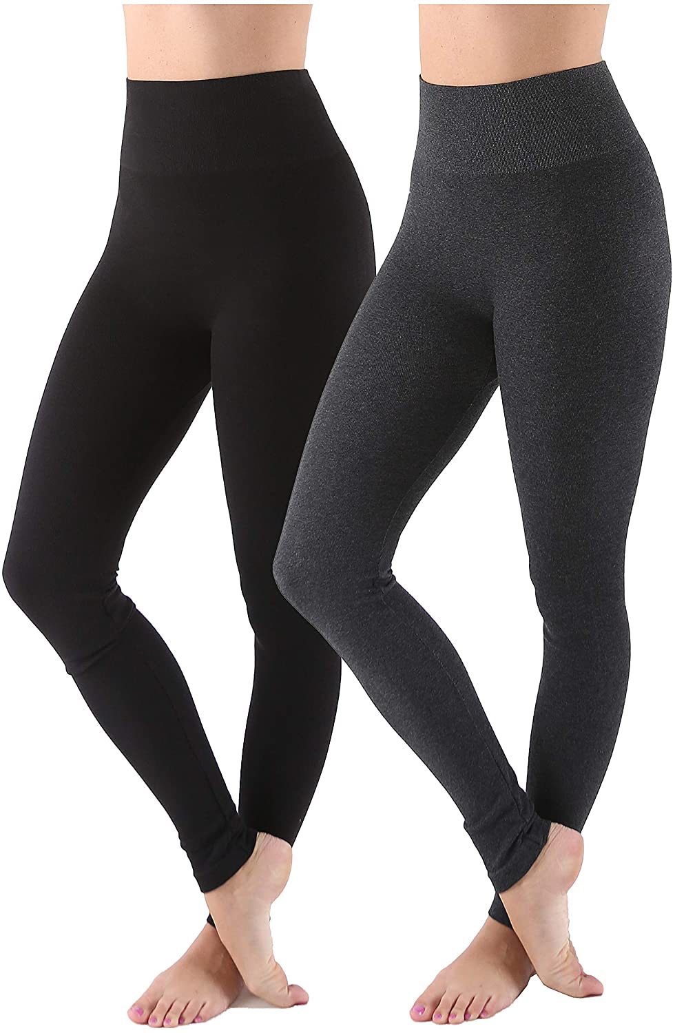 AEKO Women's Thick Yoga Soft Cotton Blend High Waist Workout Leggings with  Tummy | eBay