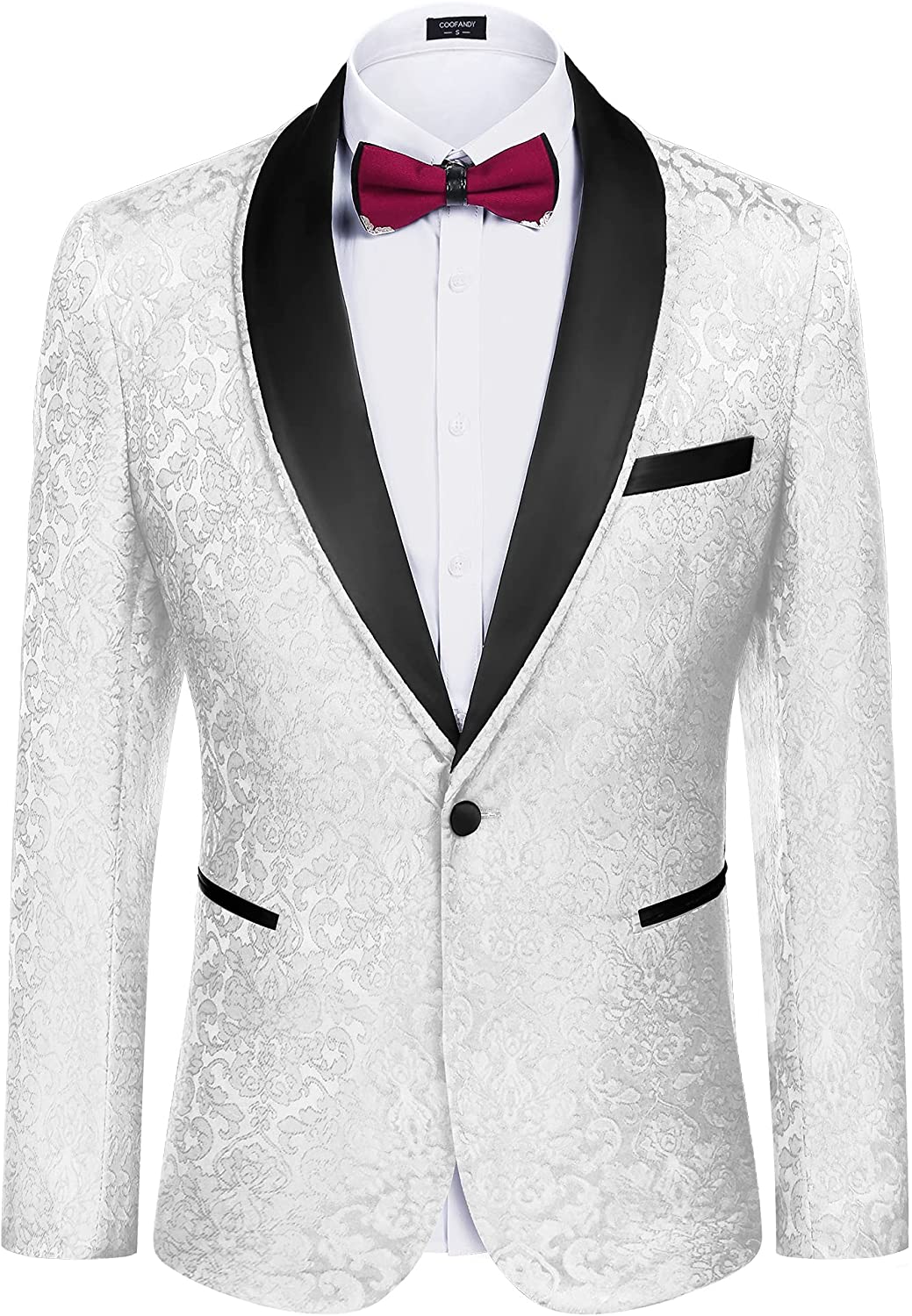 COOFANDY Mens Floral Tuxedo Jackets Slim Fit Suit Blazer Jacket for Dinner  Prom Wedding