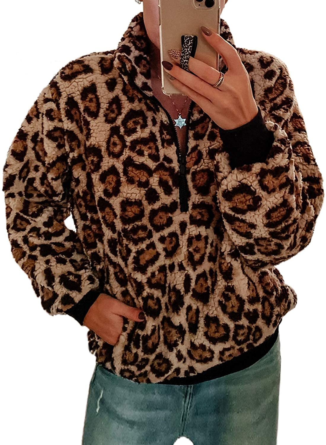 thumbnail 18  - Acelitt Women&#039;s Cozy Oversize Fluffy Fleece Sweatshirt Pullover Outwear (18 Colo