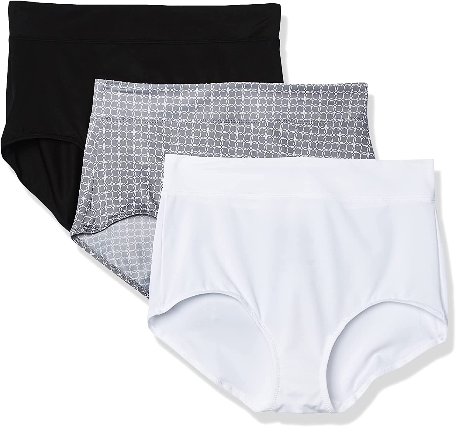 Blissful Benefits by Warner's Women's No Muffin Top Brief Panties 3-Pack,  Style RS4383W