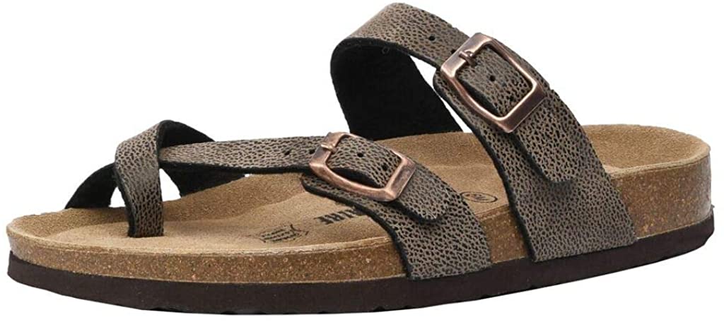 Comfort Details about   CUSHIONAIRE Women's Luna Cork Footbed Sandal with