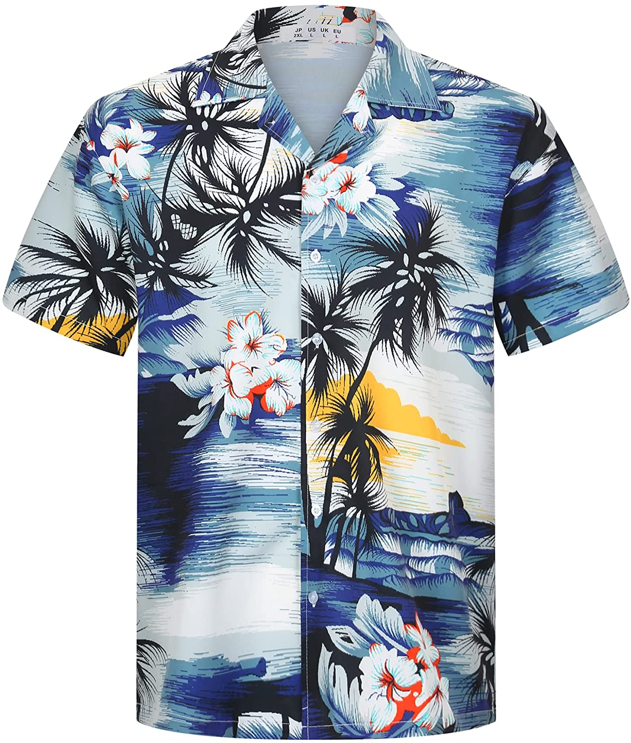 TopLLC Men's Hawaiian Shirt Quick Dry Tropical Aloha Shirts Short