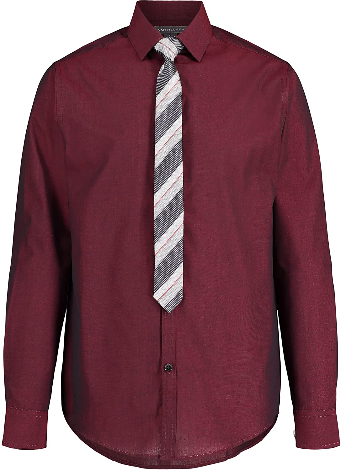 Tie & Purple Dress Shirt- 5 8 NWT $54-Boys Van Heusen 4 Pc Gray Pants Vest 7 