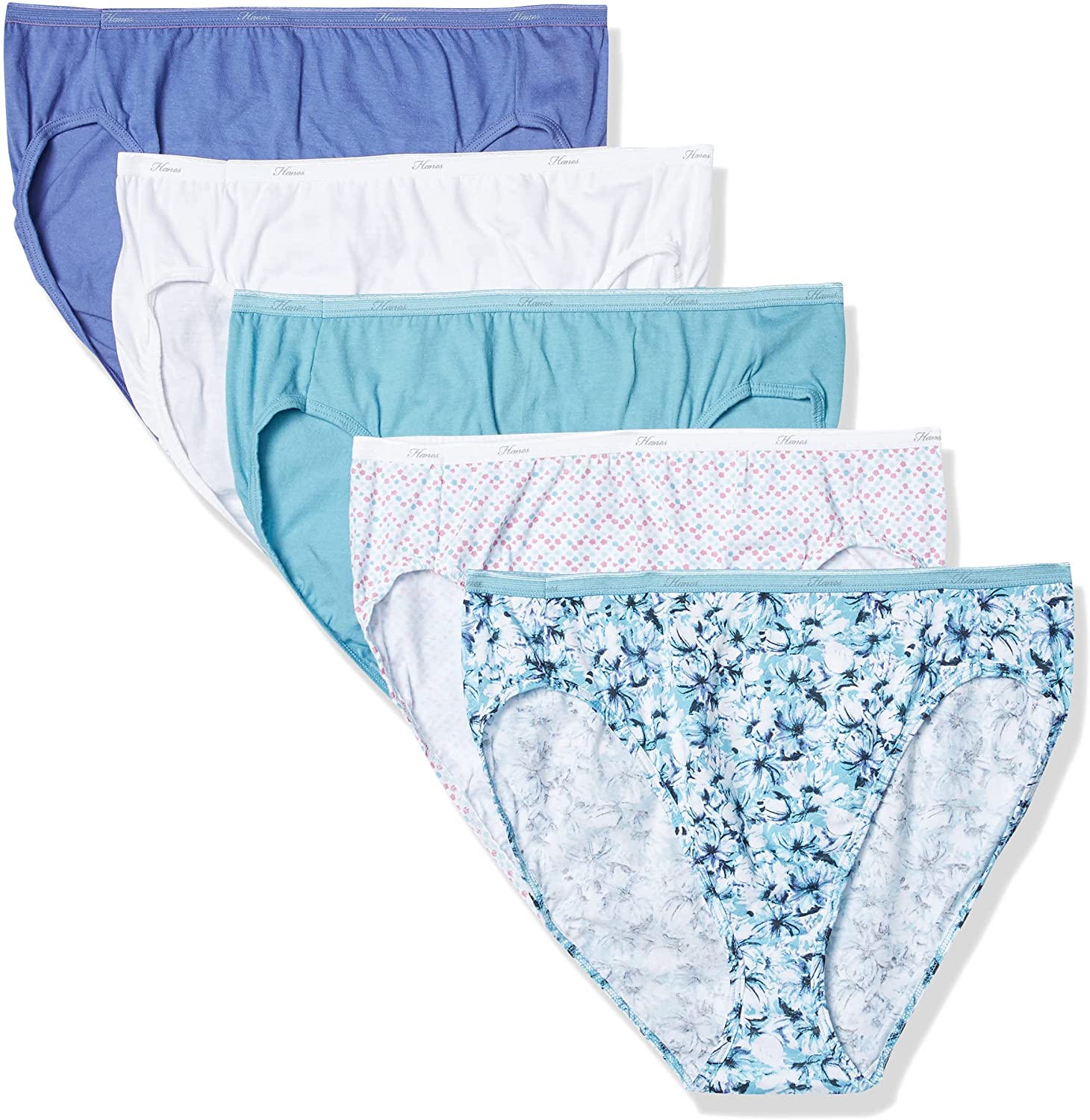 Hanes Women's Cotton Hi Cut Underwear, Available in Regular and