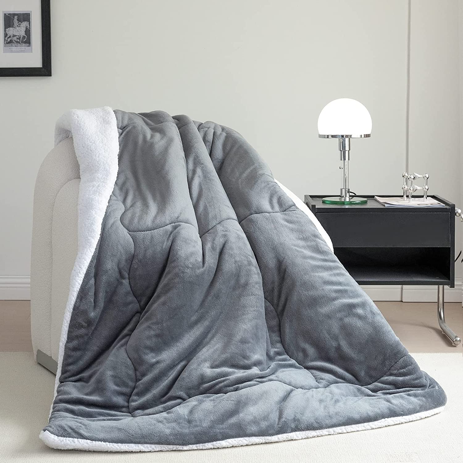 Extra thick plush discount blanket