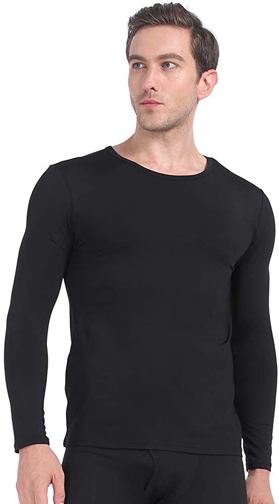 MANCYFIT Thermal Tops for Boys Fleece Lined Underwear Long Sleeve Undershirts Baselayer 