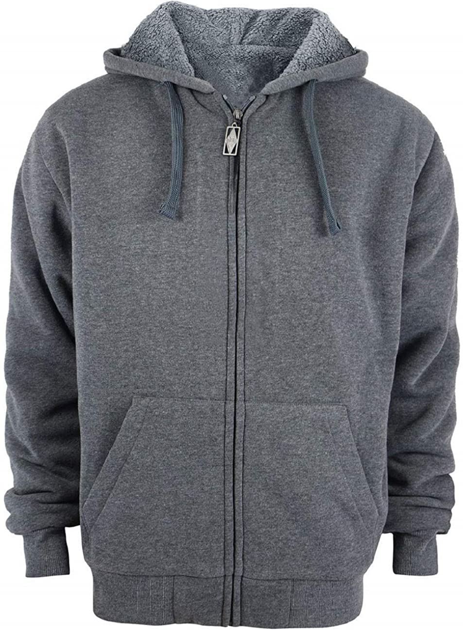 Facitisu Heavyweight Sherpa Lined Fleece Hoodie Sweatshirts for Men ...