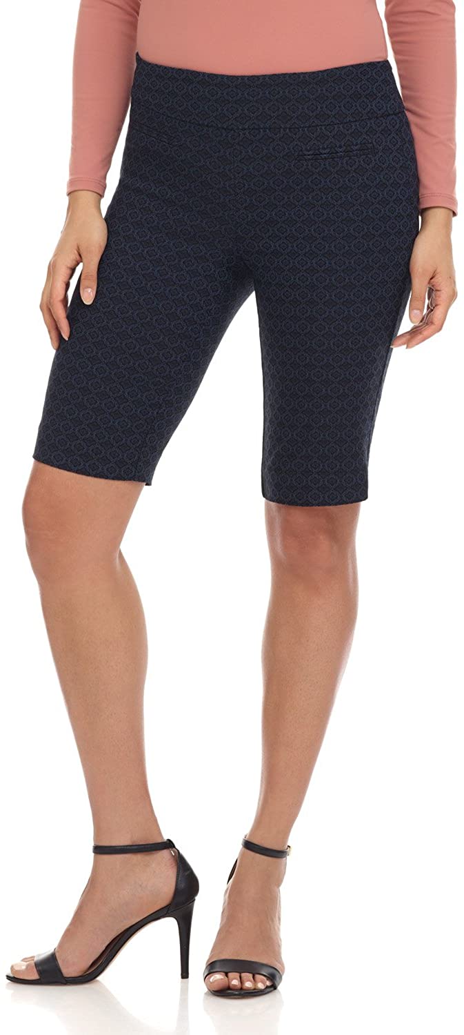 Rekucci Women's Ease into Comfort Pull-On Modern City Shorts 