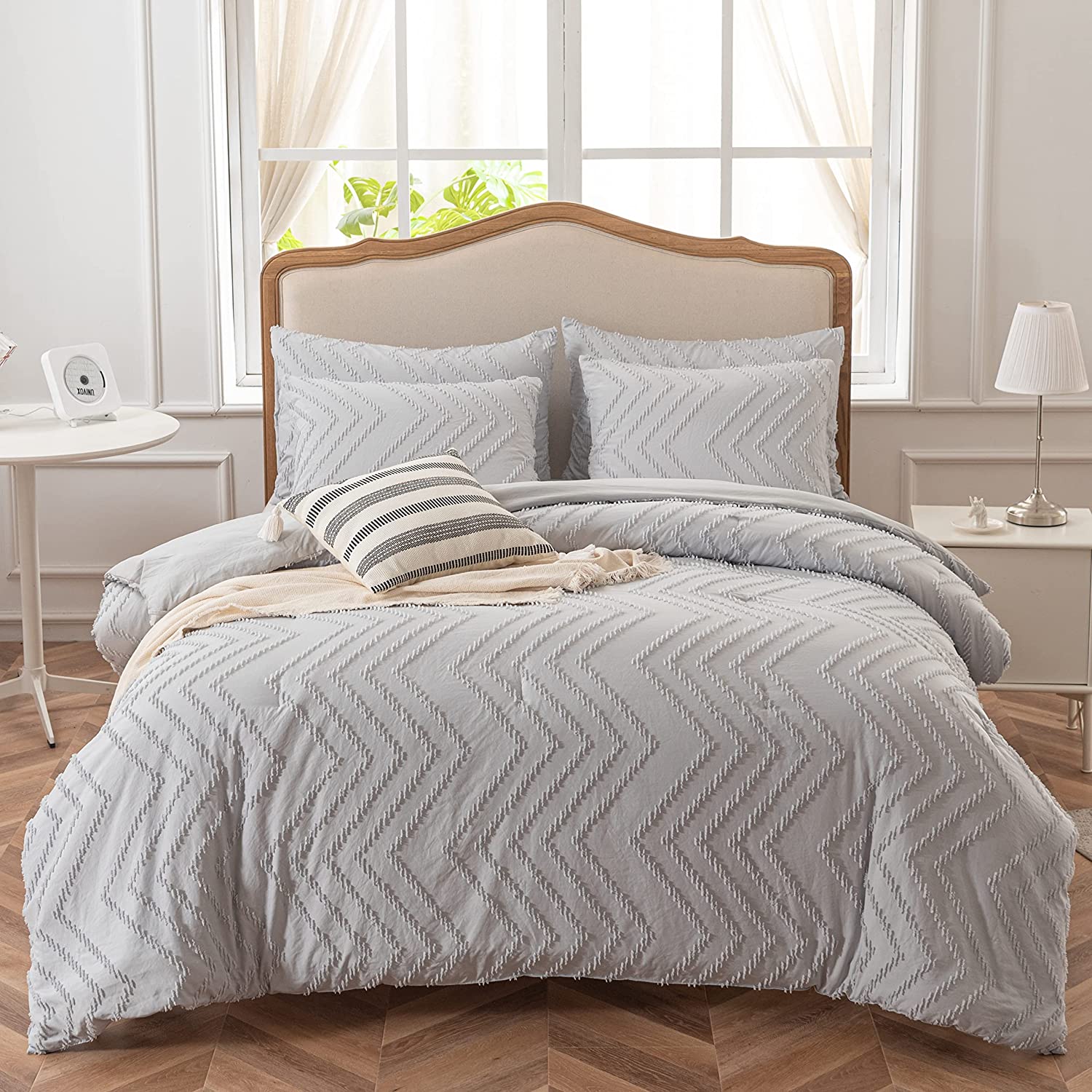 chevron tufted duvet cover