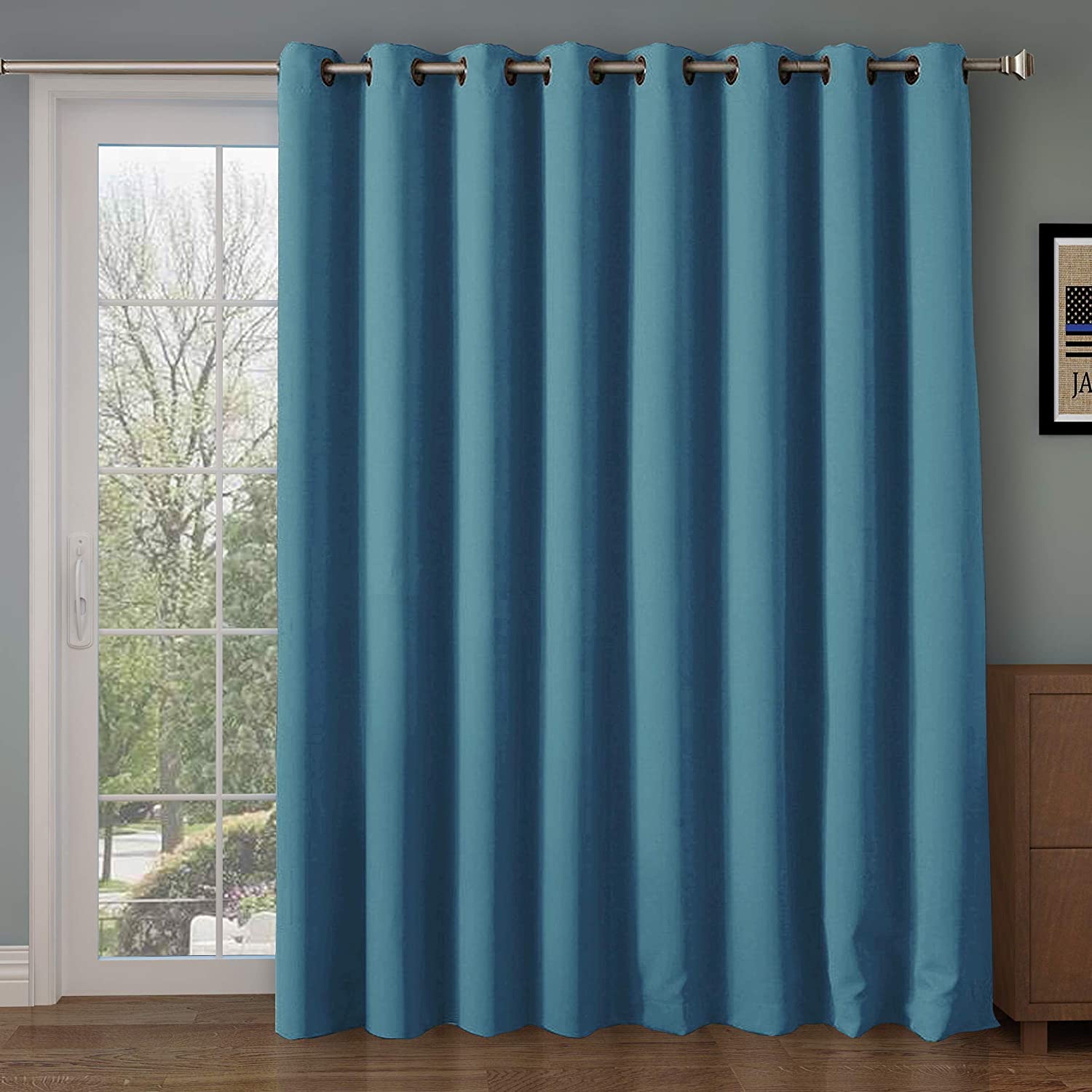 RHF Wide Thermal Blackout Patio Door Curtain Panel, Sliding Door