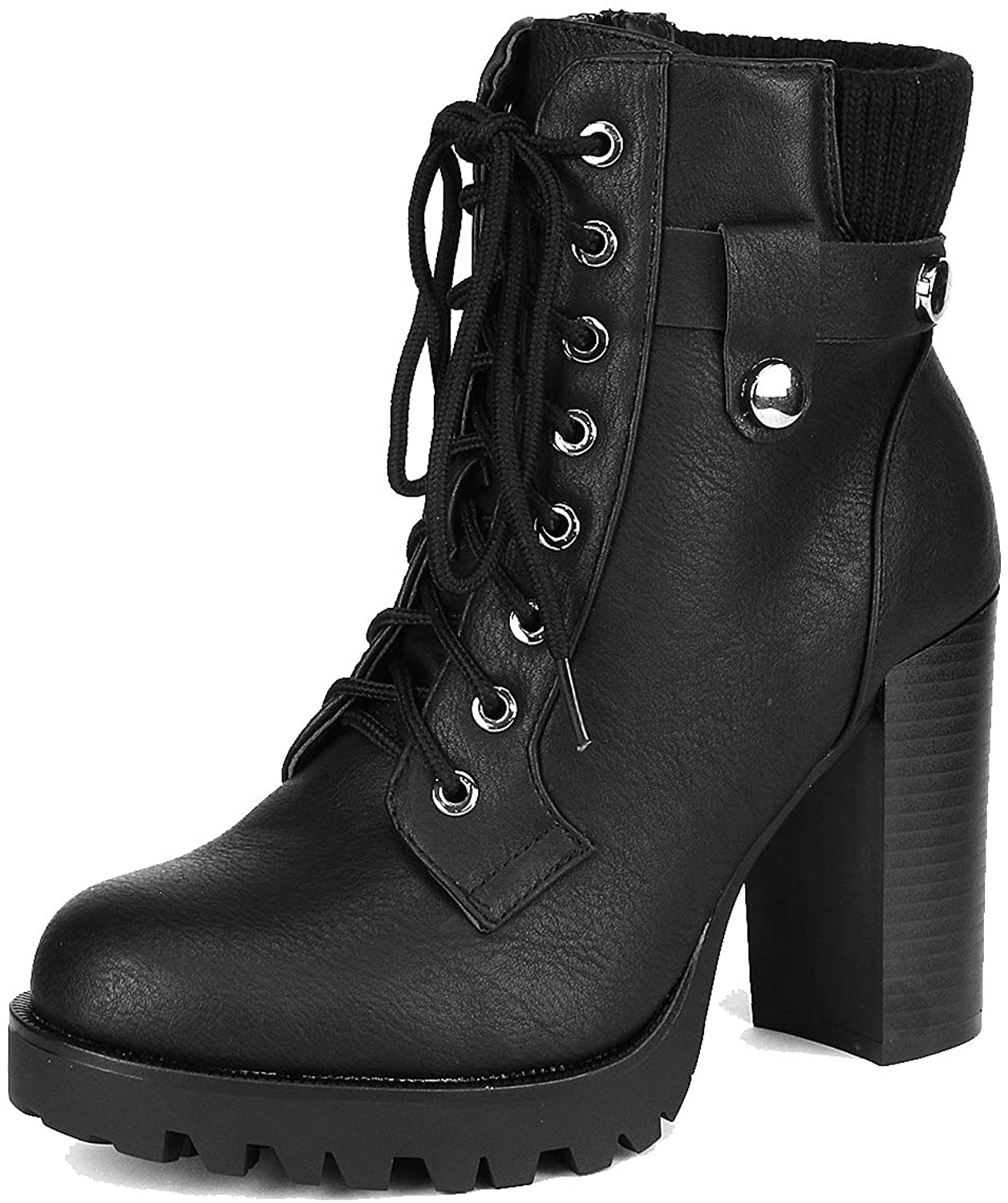 DREAM PAIRS Womens Chunky High Heel Ankle Boots Chelsea Booties 