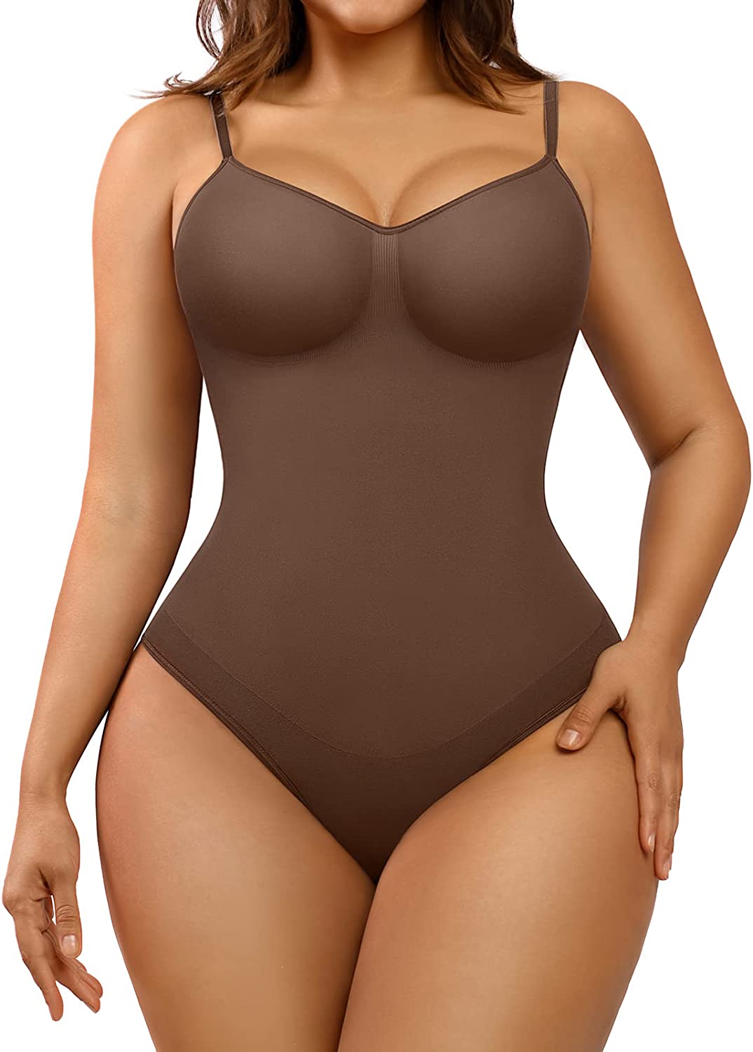  FeelinGirl Tummy Control Shapewer Full Body Shaper Slimming  Bodysuit for Women Strapless One Peice Bodysuit with Bra : Clothing, Shoes  & Jewelry
