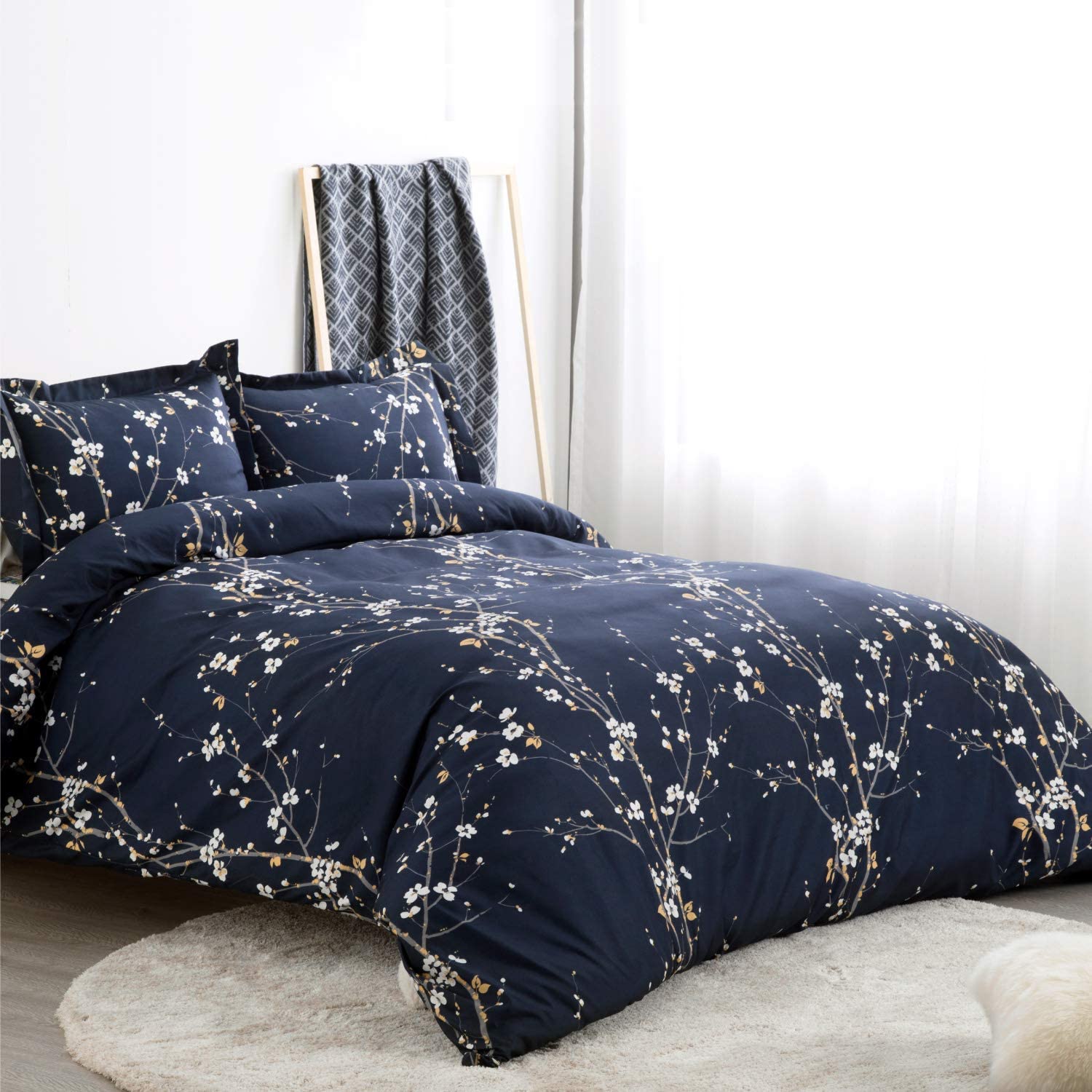 Bedsure Spring Bloom Pattern Bedding Set Full/Queen (90x90 inches) Duvet Cover S eBay