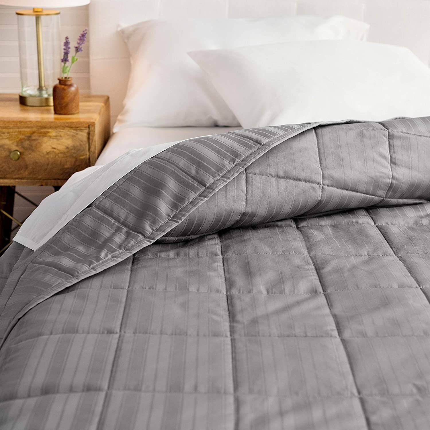 sateen quilted bedspread