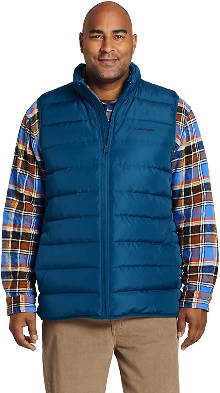 lands end men's down vest