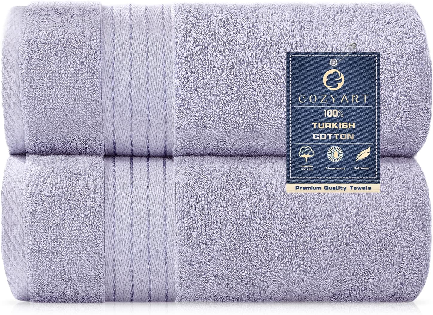  COZYART Luxury Red Bath Towels Set 3 Pcs, Cotton Hotel