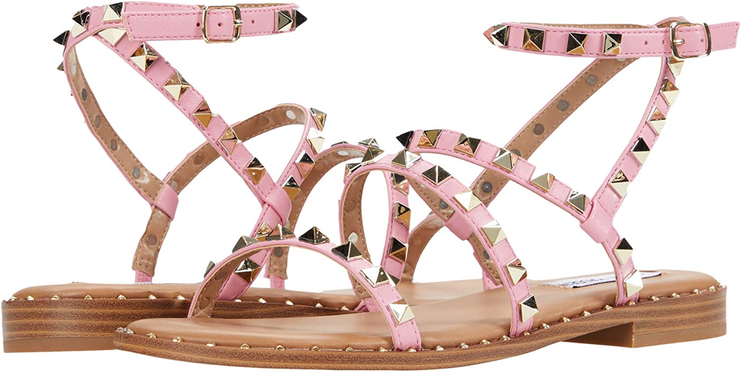 Steve madden women's best sale travel rockstud flat sandals