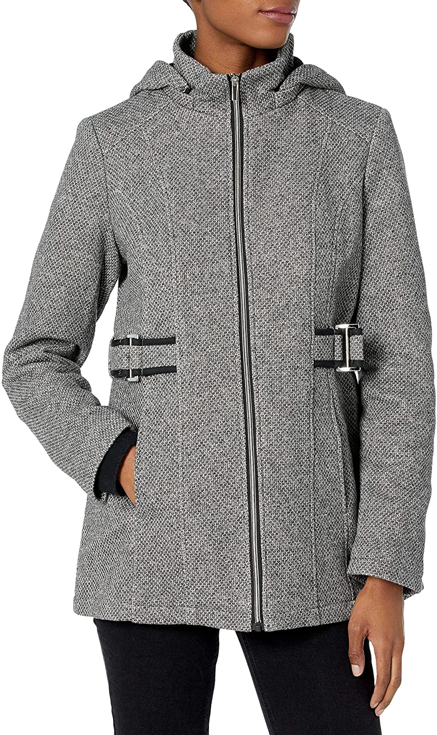 INTL d.e.t.a.i.l.s Women\'s Hooded Fashion Coat Fleece Jacket | eBay
