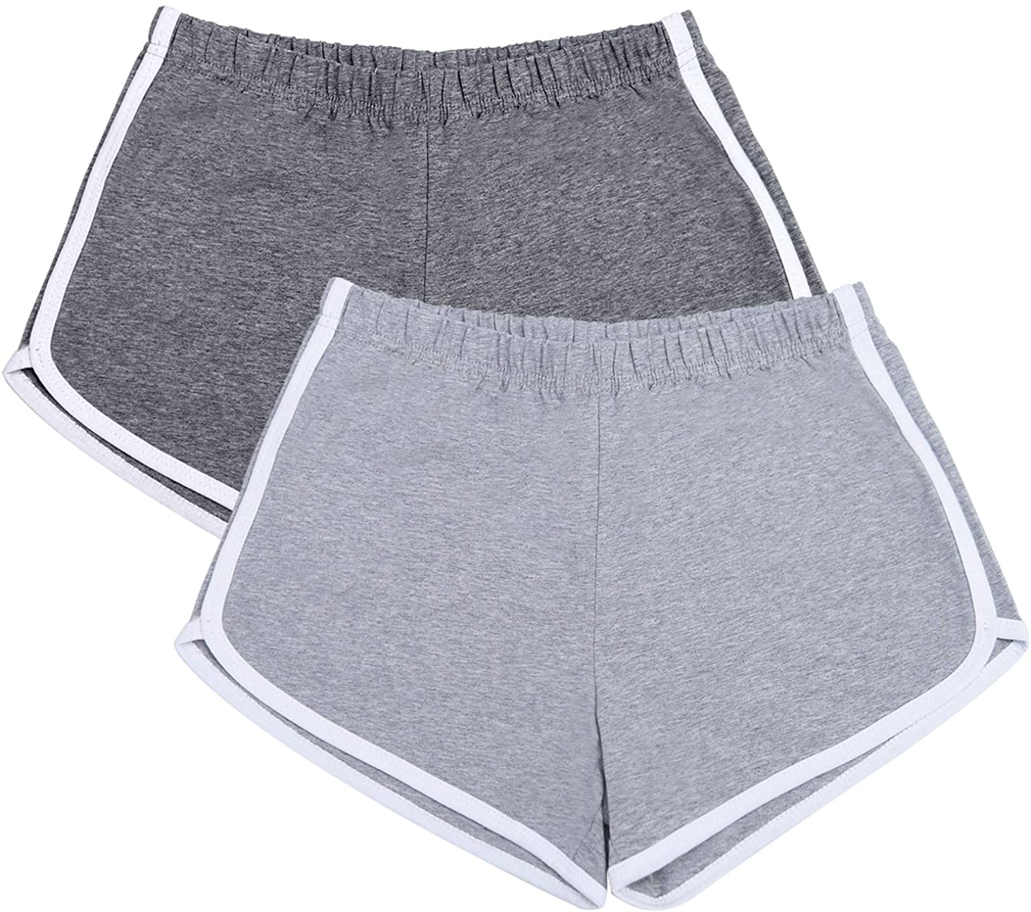URATOT 2 Pack Cotton Sports Shorts Yoga Short Pants Summer Running Athletic  Shorts Women Dance Gym Workout Elastic Shorts - AliExpress