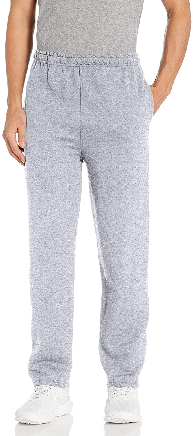 Gildan Mens Fleece Elastic Bottom Sweatpants with Pockets, Style G18100 :  : Clothing, Shoes & Accessories