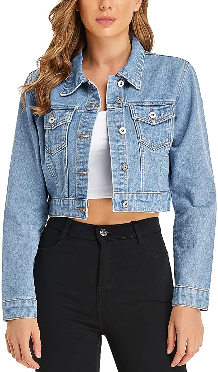 Buy online Women Navy Blue Solid Denim Jacket from jackets and blazers and  coats for Women by Showoff for ₹1659 at 65% off | 2024 Limeroad.com