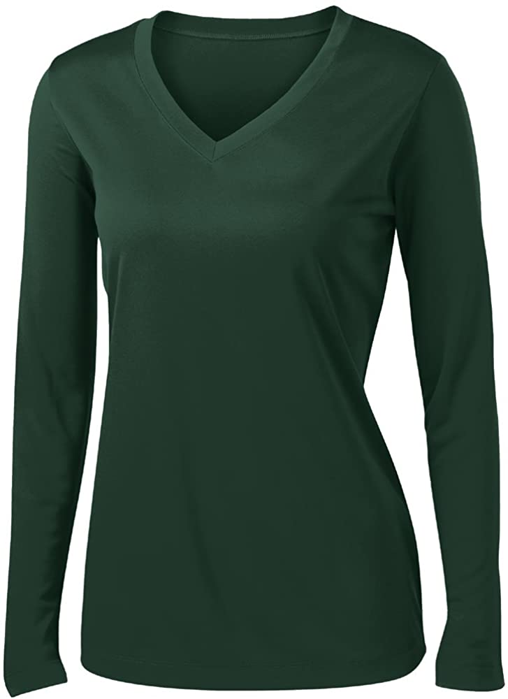 Animal Den Ladies Long Sleeve Moisture Wicking Athletic Shirts Sizes XS-4XL MAROON-3XL