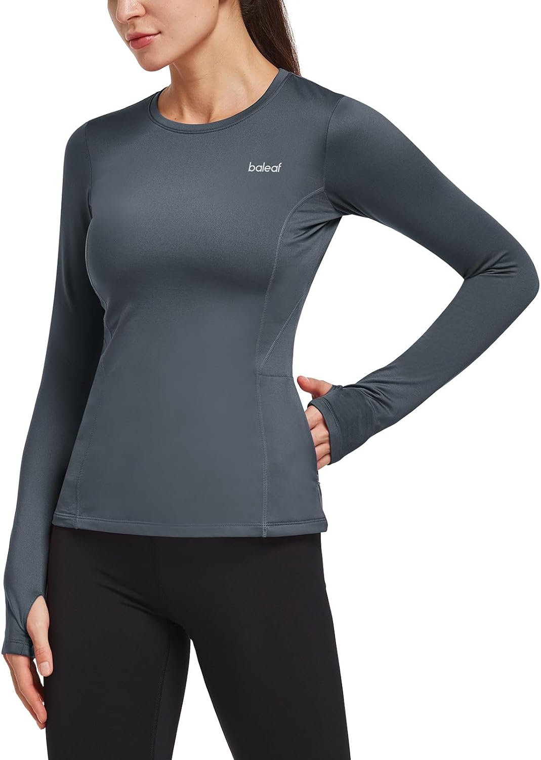 BALEAF Women's Thermal Fleece Tops Long Sleeve Running Shirt with