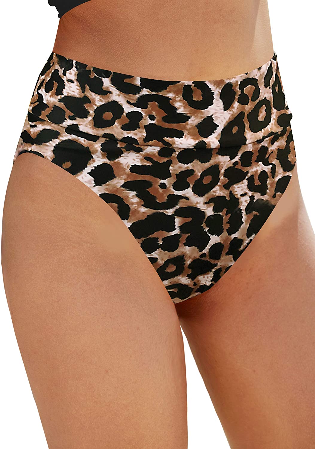 thumbnail 9 - Upopby Women&#039;s Sexy High Cut Cheeky Bikini Bottom High Waisted Swimsuit Bottoms