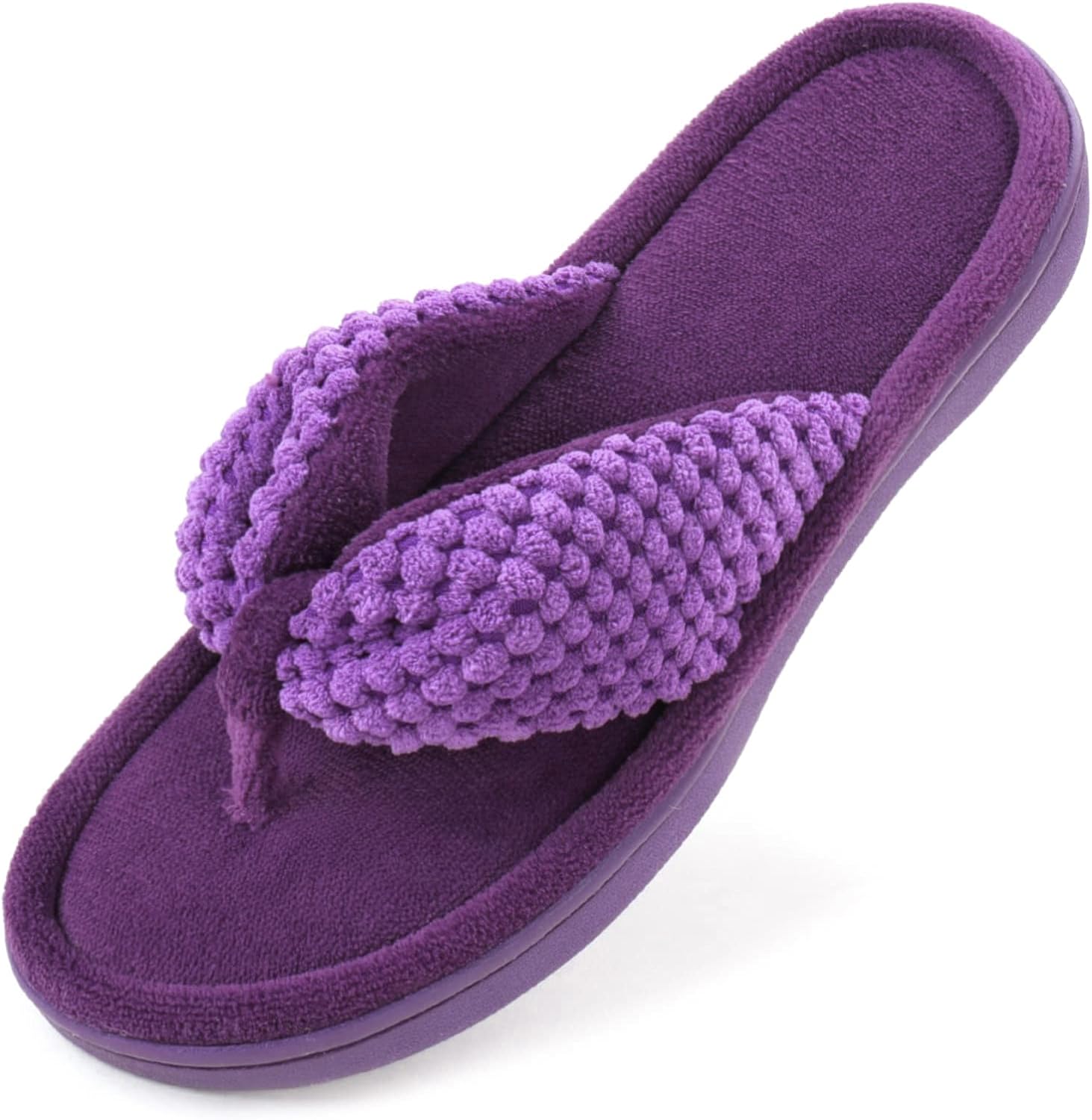 ULTRAIDEAS Women's Popcorn Flip Flop House Slipper with Memory Foam