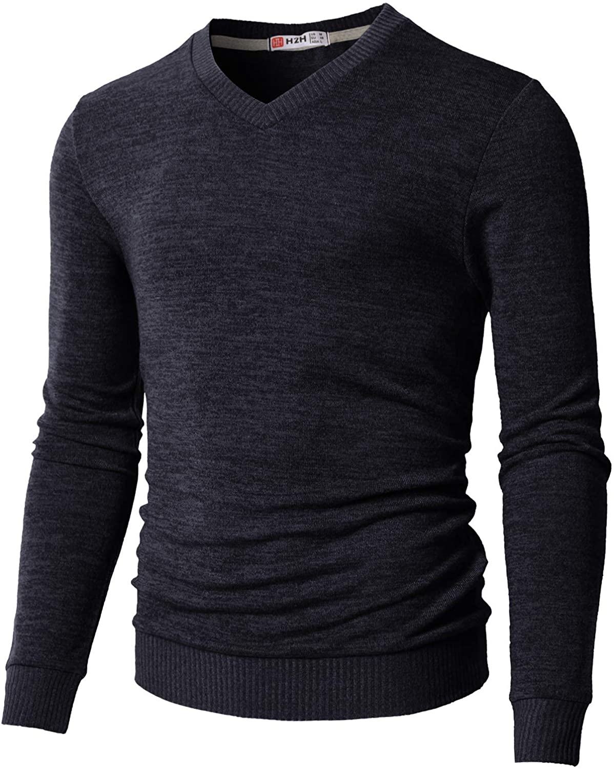 H2H Mens Casual Slim Fit Pullover Sweaters Knitted Tops Lightweight ...
