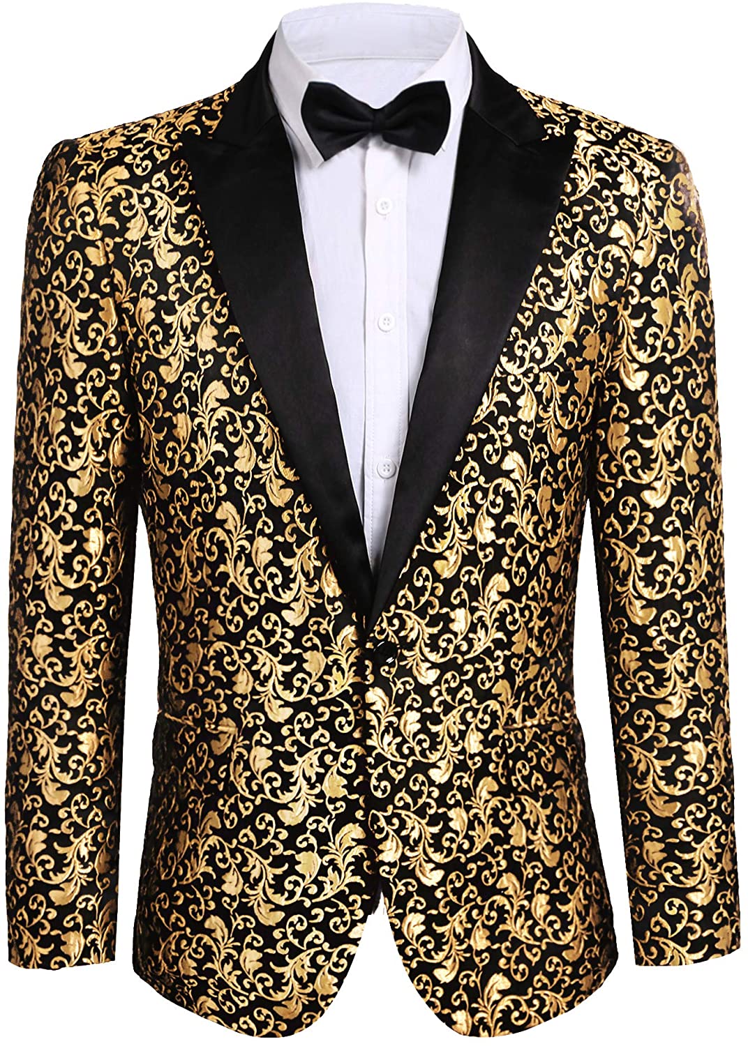 Clothing Suit Jackets JINIDU Men's Floral Party Dress Suit Stylish ...