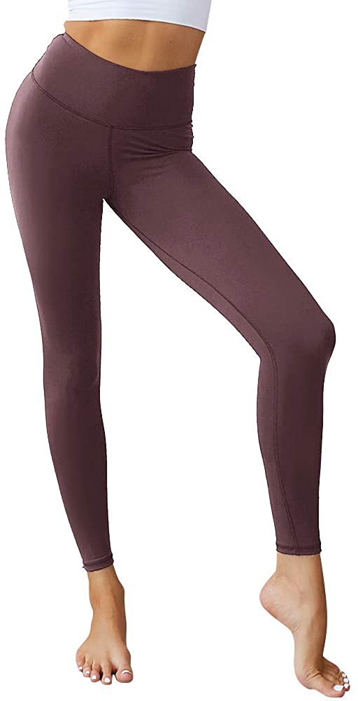 ShoSho Womens High Waist Ruched Faux Leather Leggings Shiny PU Butt Scrunch Booty  Sculpting Sexy Tights Beige Small at  Women's Clothing store