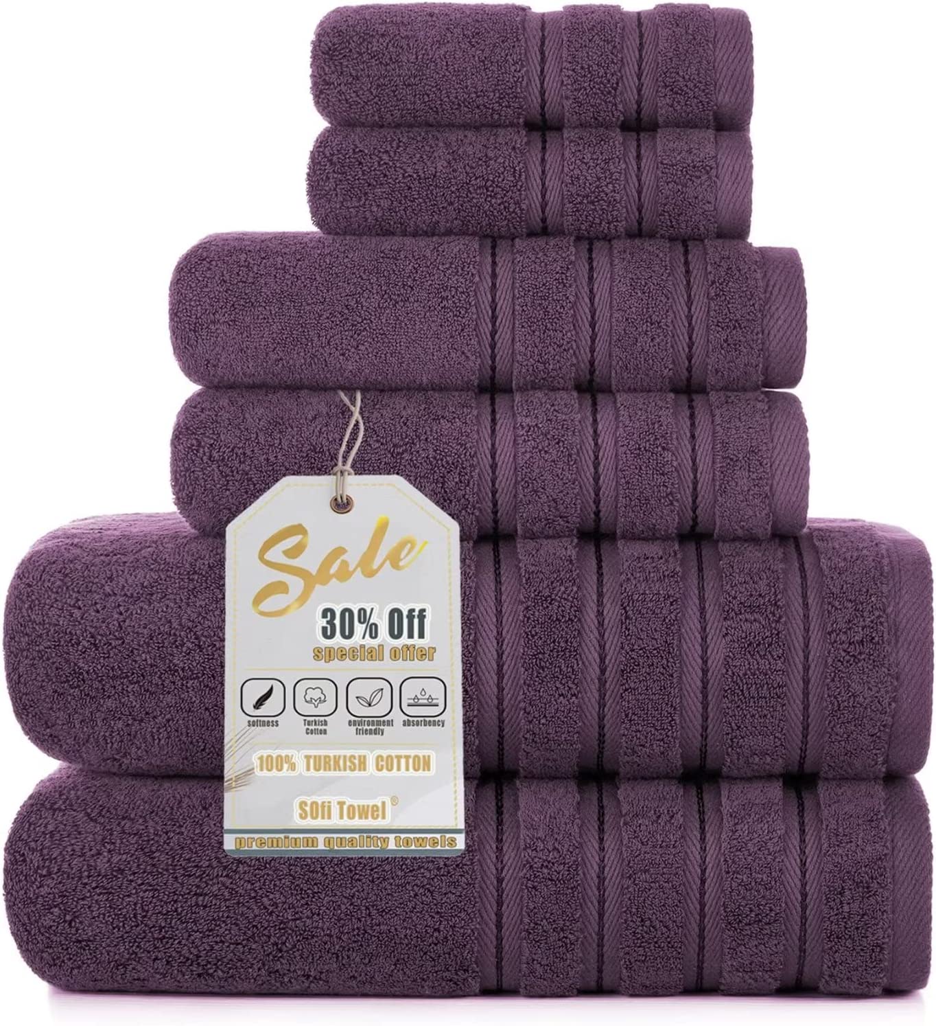 Sofi Towel 1 Luxury Turkish Towels Bathroom Sets clearance 6