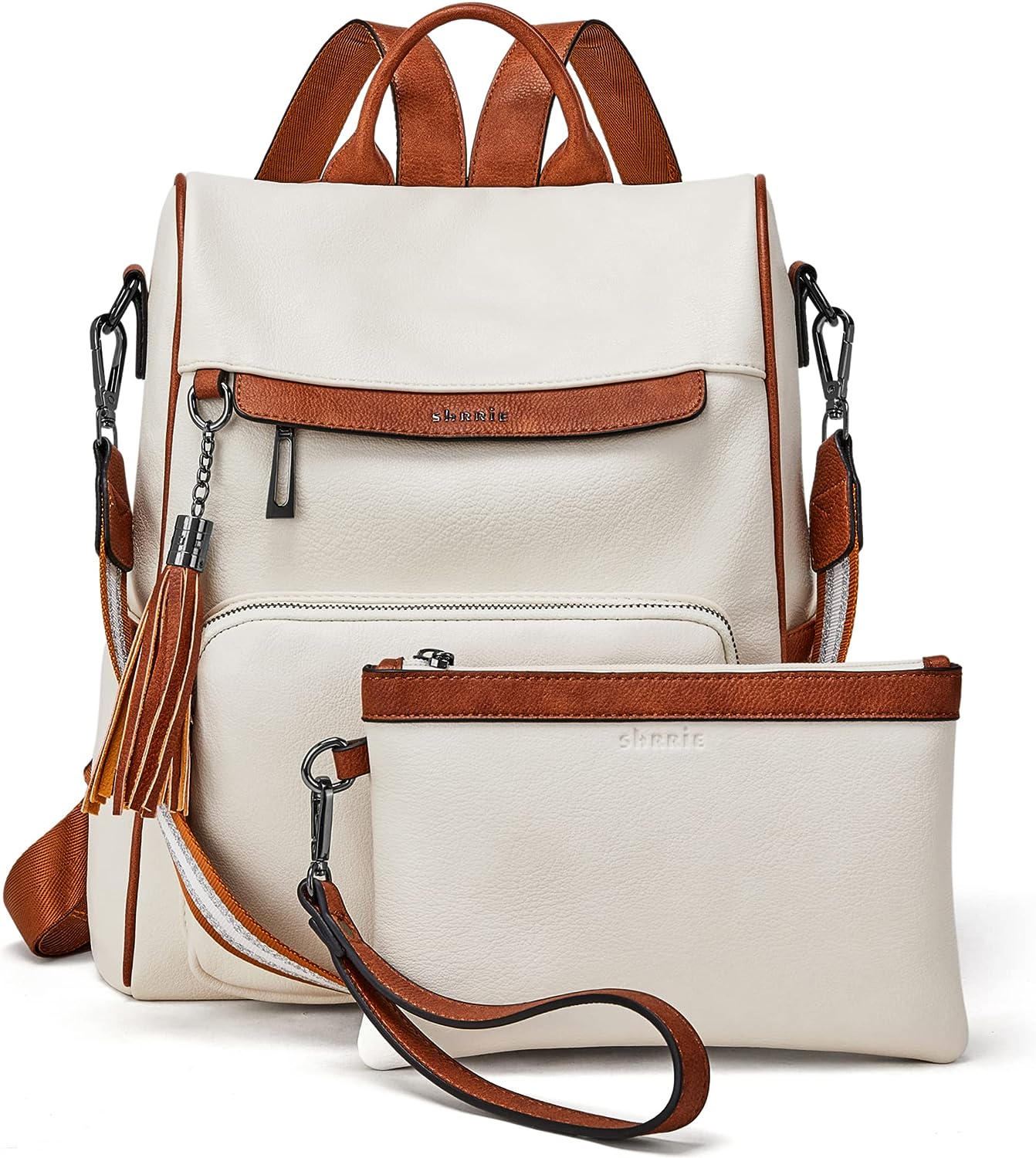 Shrrie Backpack Purse for Women Leather Backpack Fashion Designer Travel  Backpack Convertible Shoulder Bag